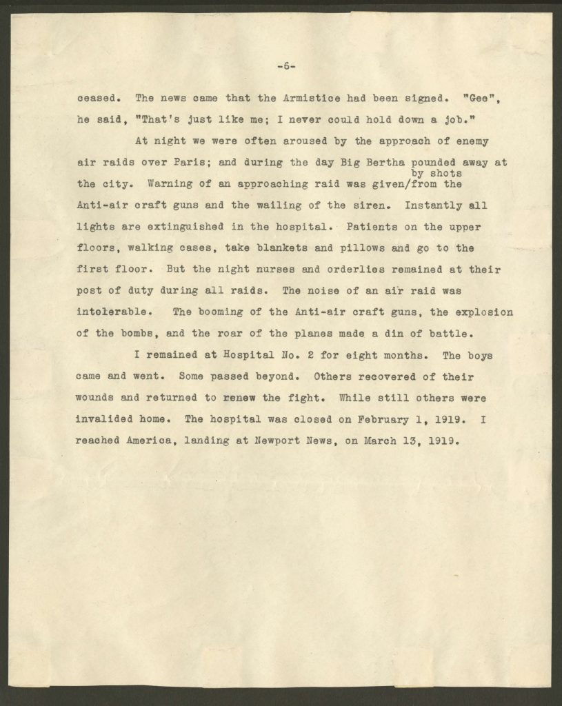 typewritten diary of elizabeth morrison