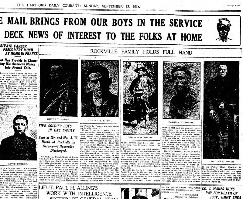 A newspaper clipping titled mail brings from our boys in the service