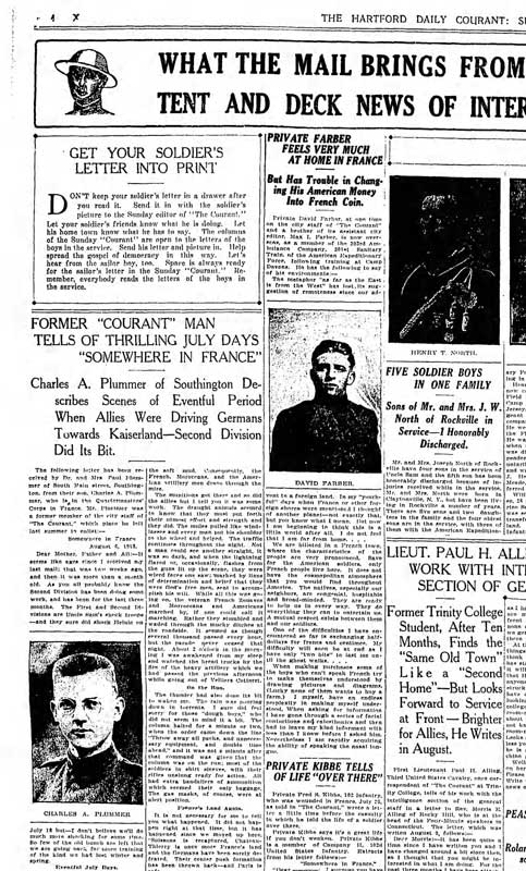 A newspaper clipping titled get your soldiers letter into print