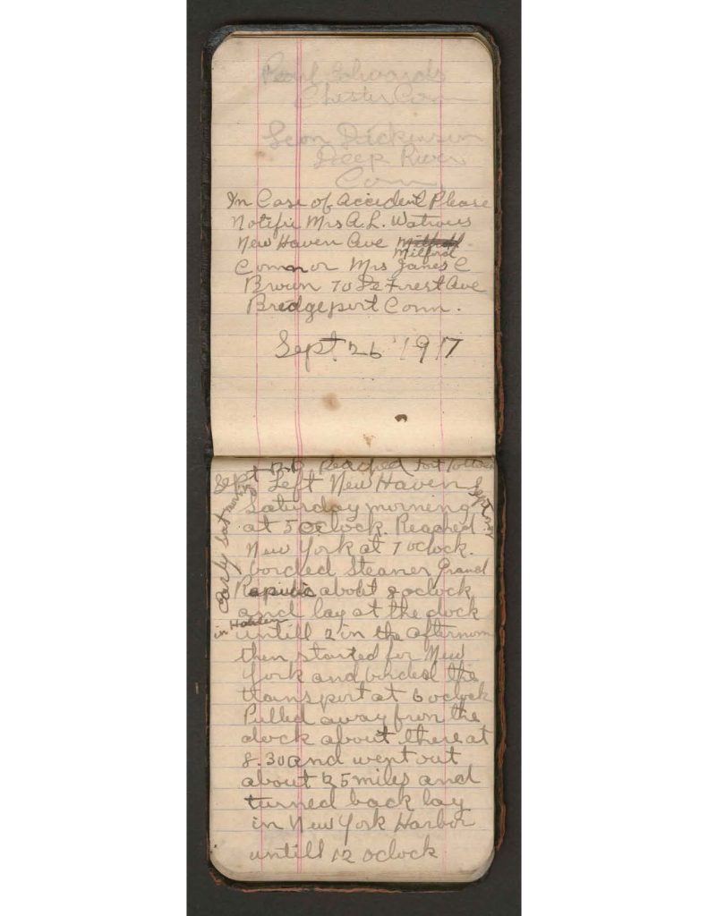 handwritten pages of the diary of charles f. watrous