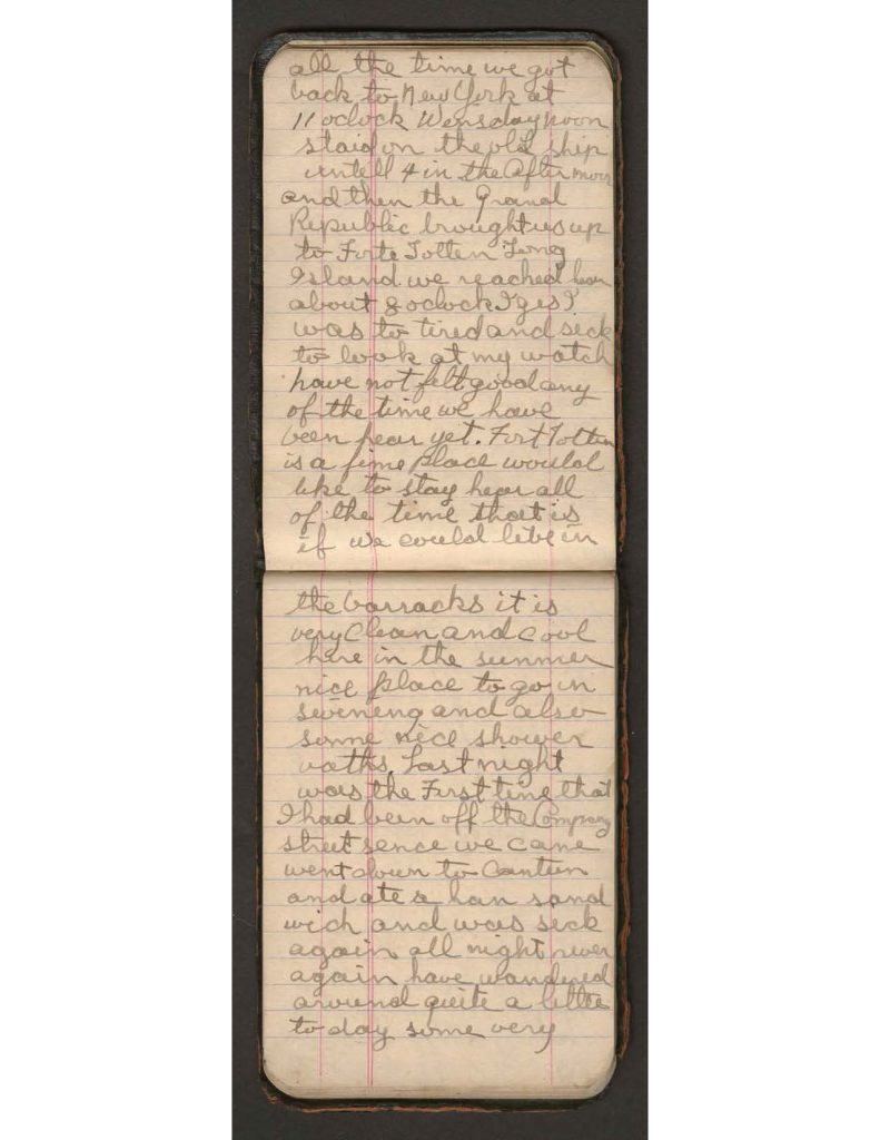 handwritten pages of the diary of charles f. watrous