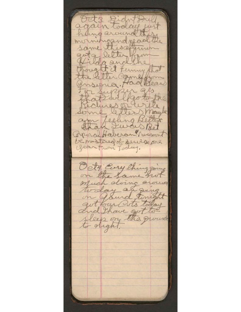 handwritten pages of the diary of charles f. watrous