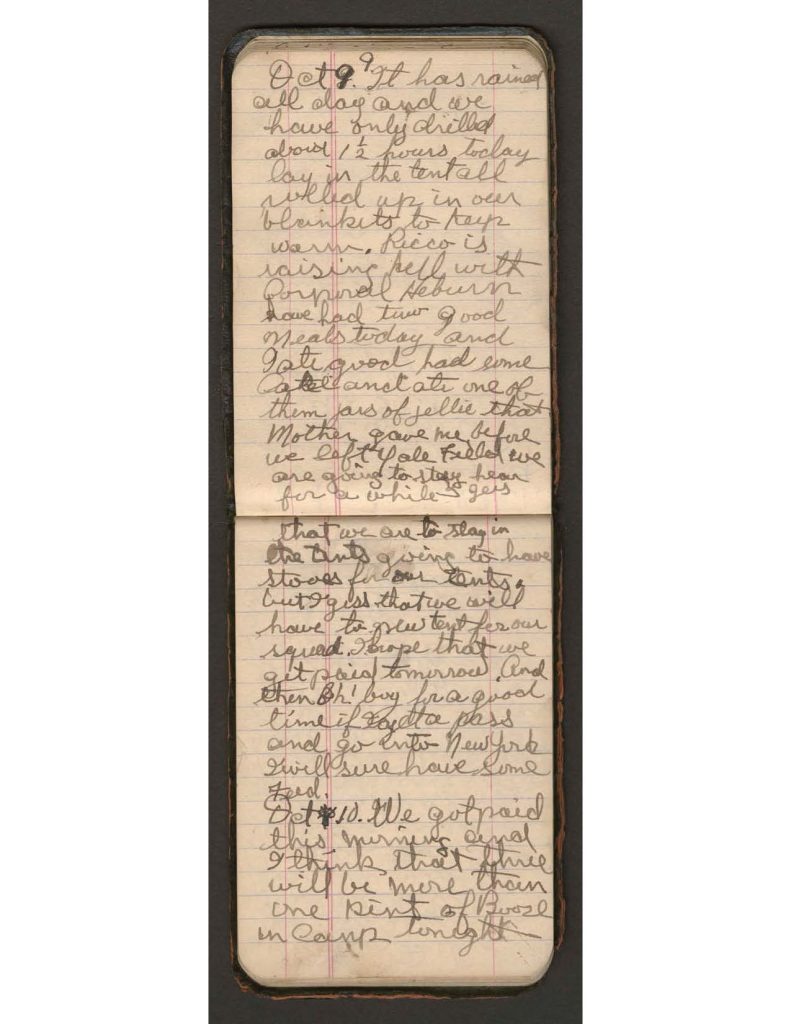 handwritten pages of the diary of charles f. watrous