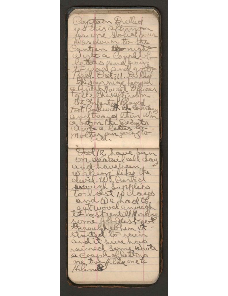 handwritten pages of the diary of charles f. watrous