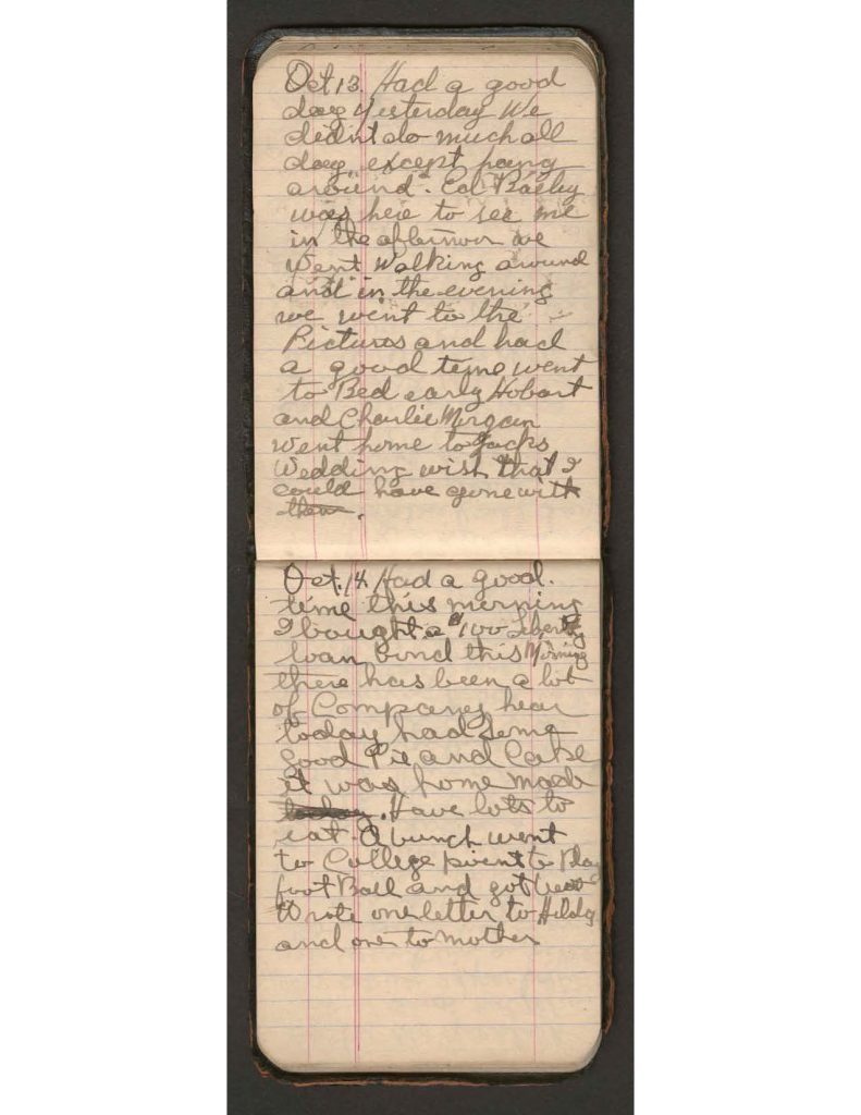 handwritten pages of the diary of charles f. watrous