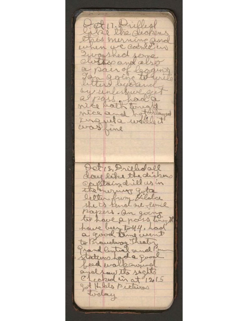 handwritten pages of the diary of charles f. watrous