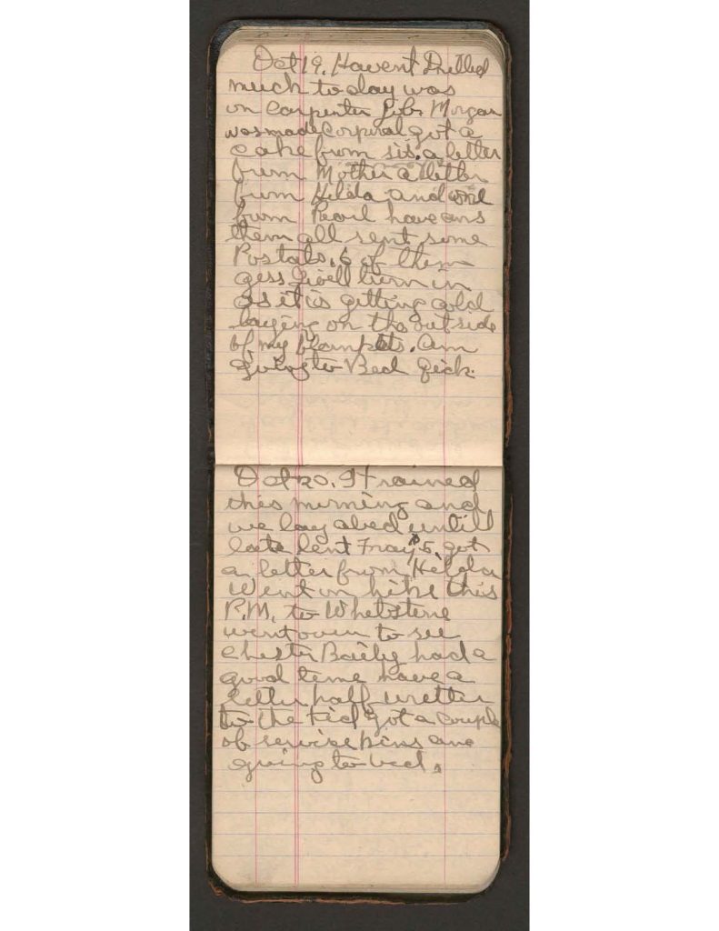 handwritten pages of the diary of charles f. watrous