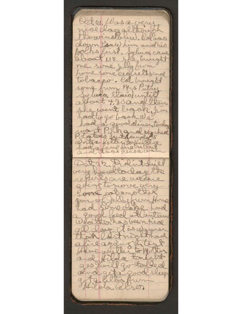 handwritten pages of the diary of charles f. watrous