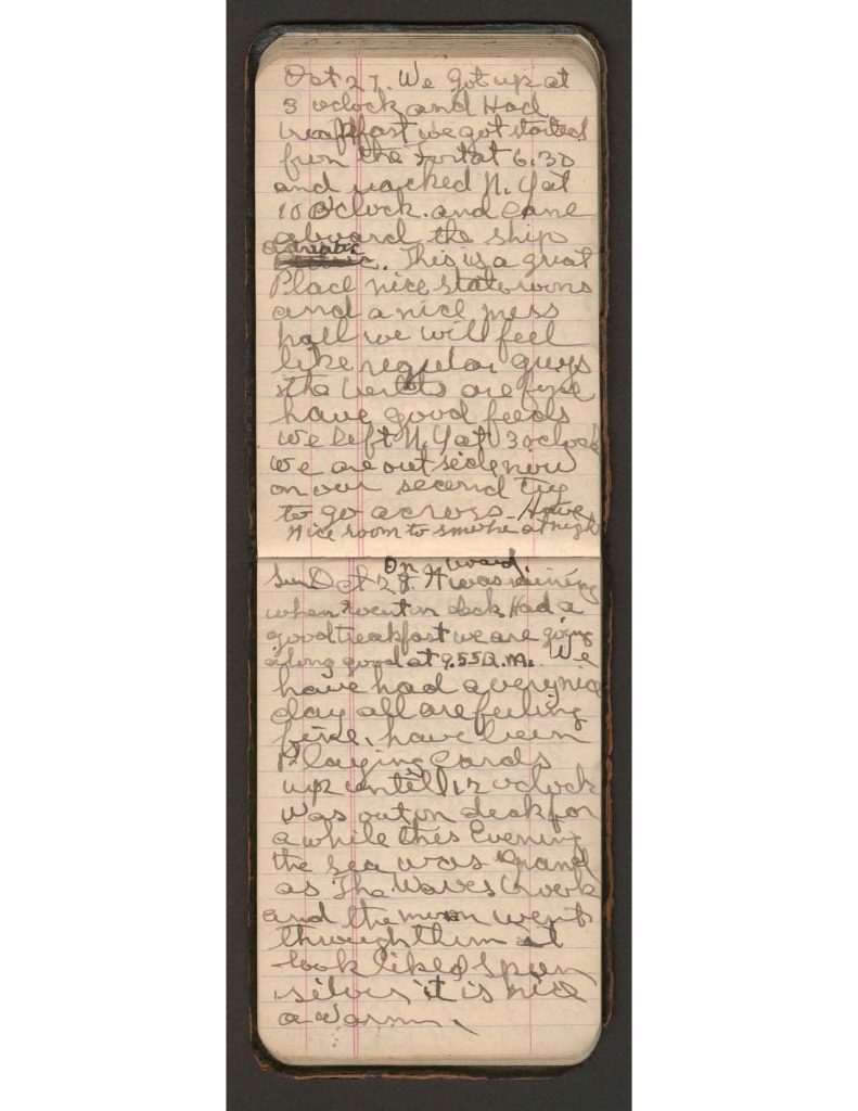 handwritten pages of the diary of charles f. watrous