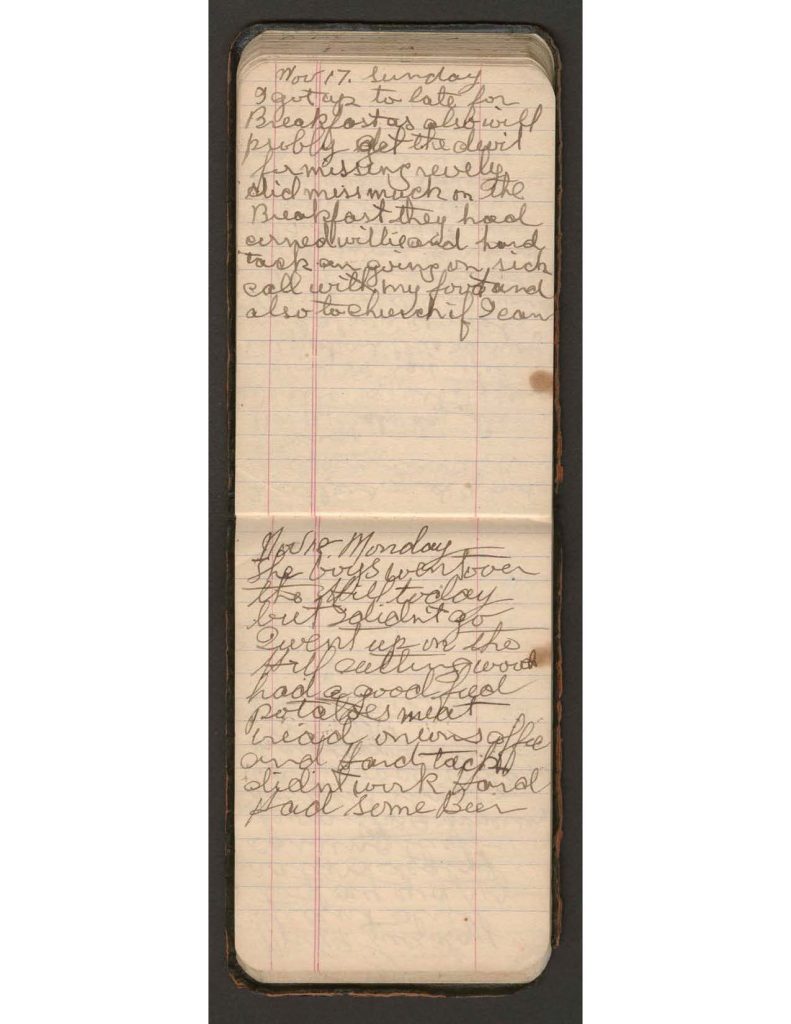handwritten pages of the diary of charles f. watrous