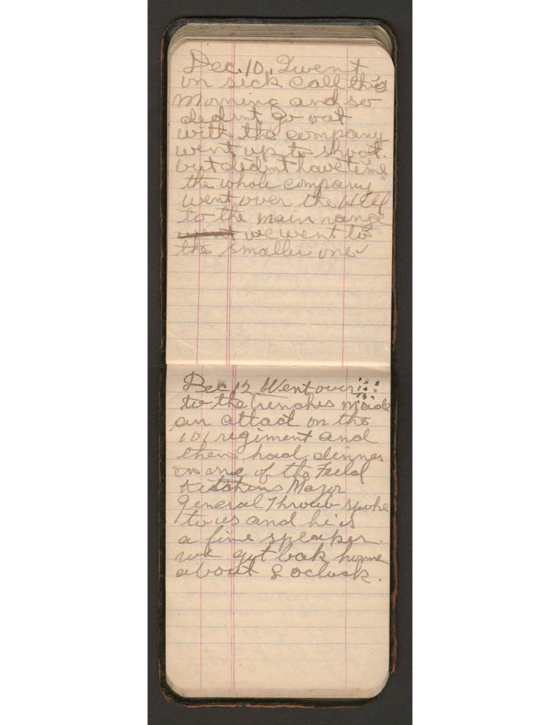 handwritten pages of the diary of charles f. watrous