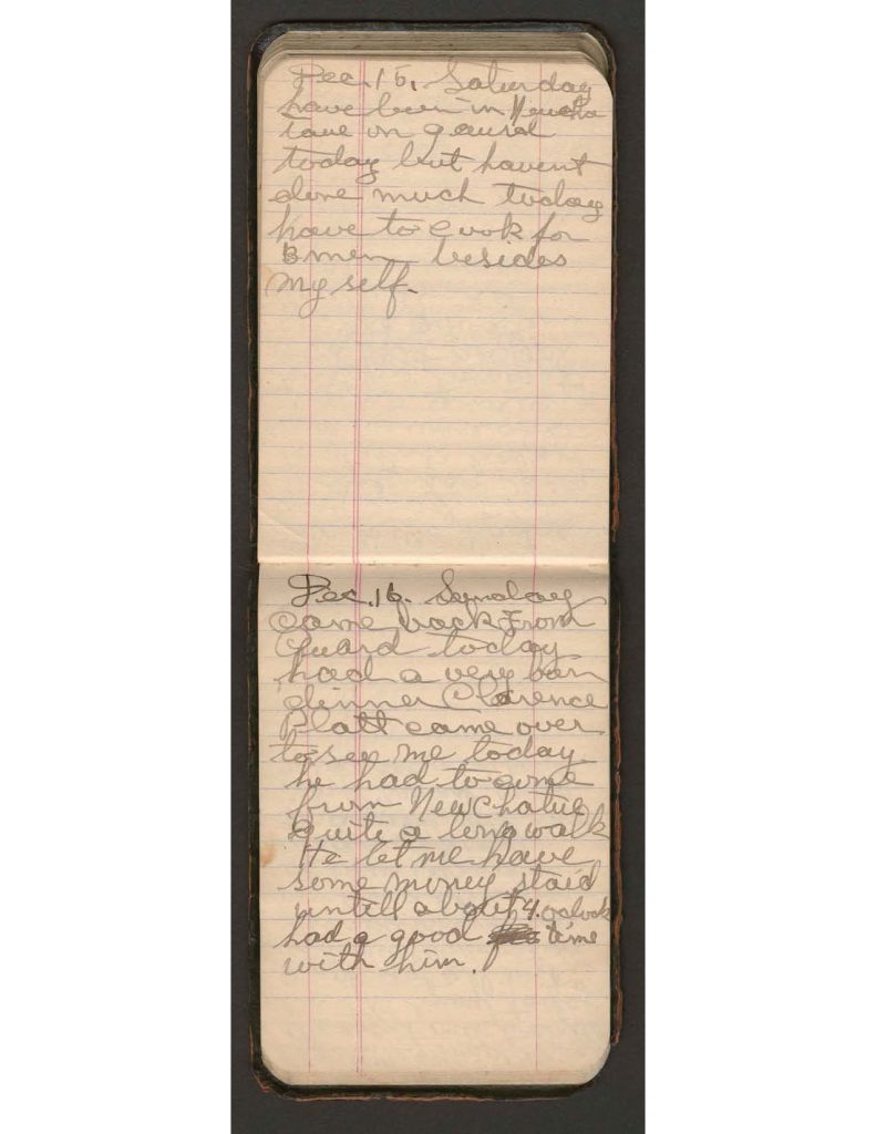 handwritten pages of the diary of charles f. watrous