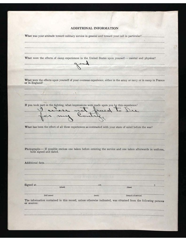 an official state of connecticut military service record for nicola andreazzi