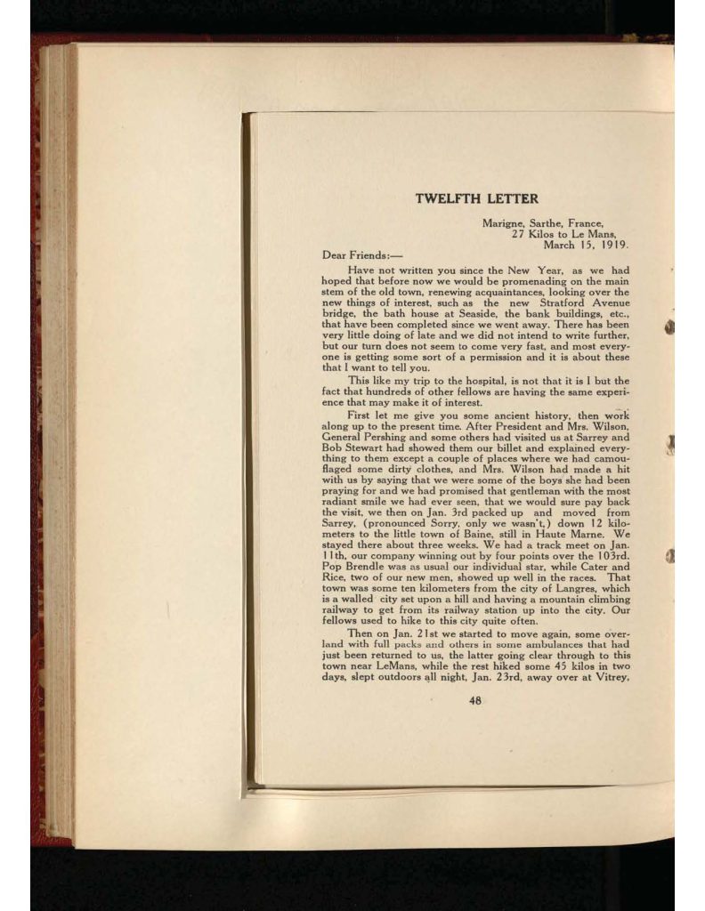 old yellowed collection of Letters to Bridgeport Comfort Club - twelfth letter
