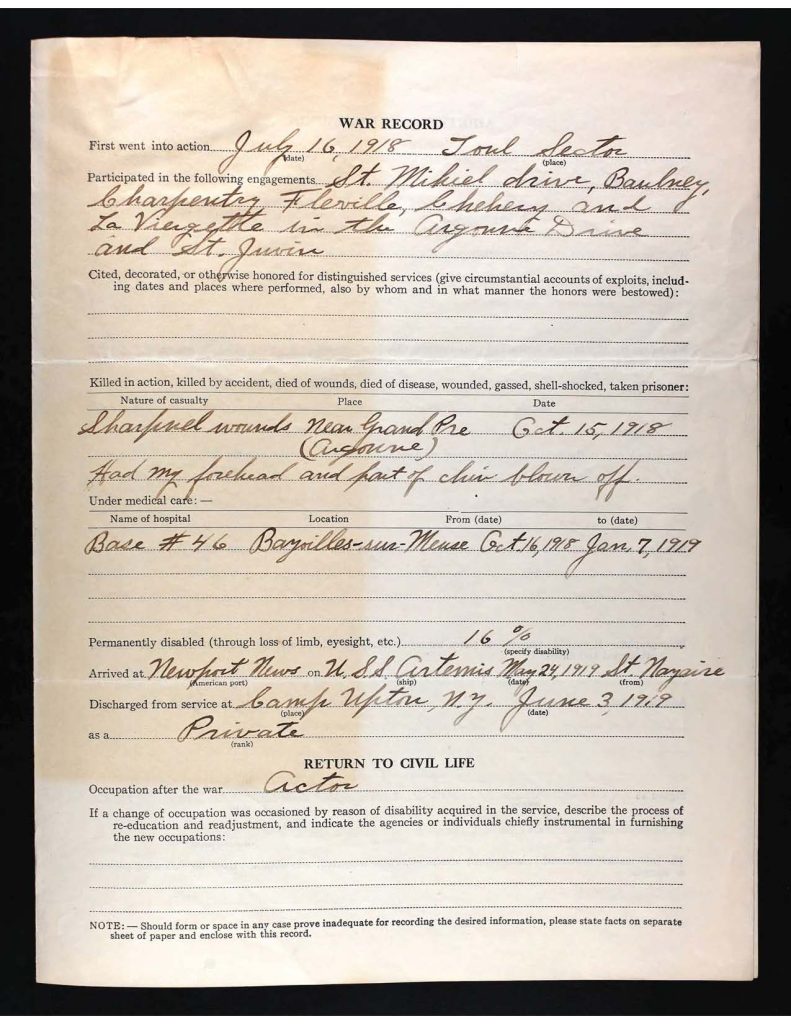 an official state of connecticut military service record for lawrence thomas hager