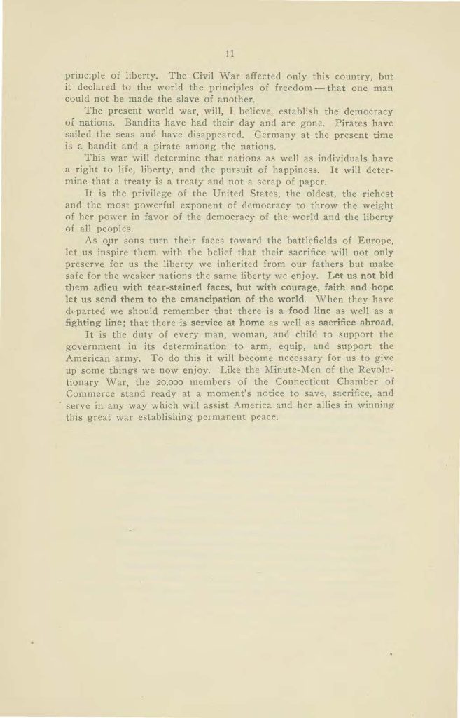 a booklet called "made in connecticut" which contains interviews on the world war issued by the connecticut state council of defense