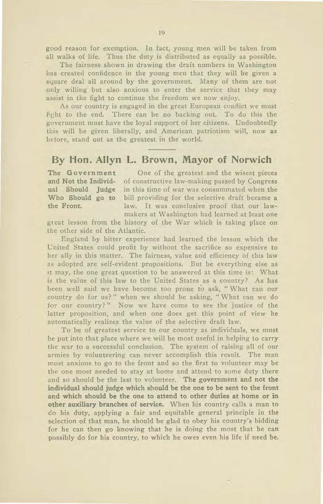 a booklet called "made in connecticut" which contains interviews on the world war issued by the connecticut state council of defense