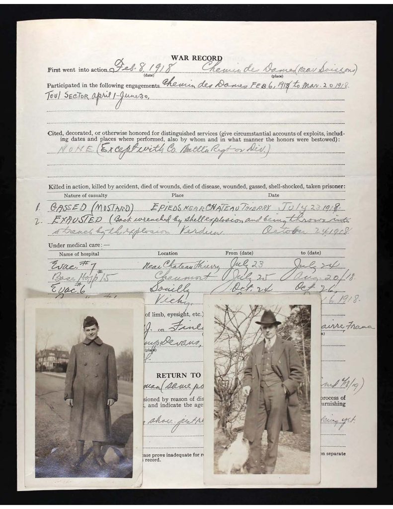 an official state of connecticut military service record for raymond joseph queenin wiht two photos of him one in a suit and the other in military attire