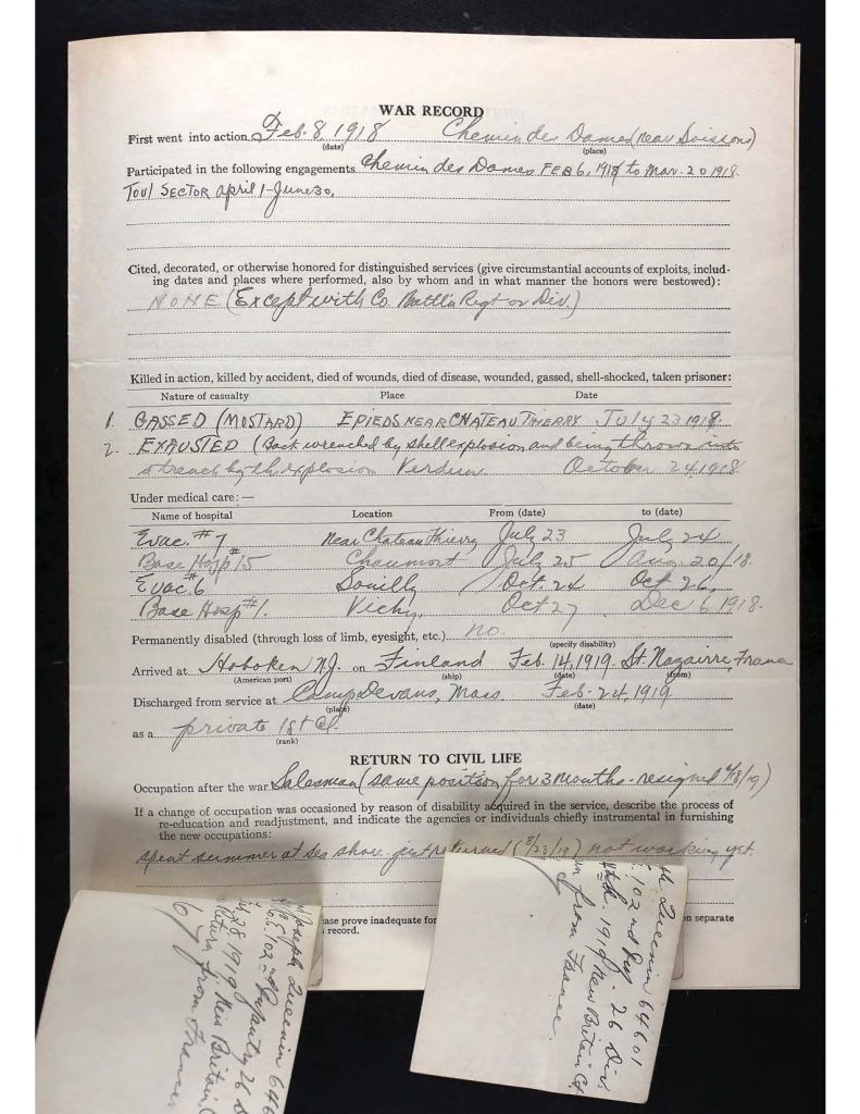 an official state of connecticut military service record for raymond joseph queenin