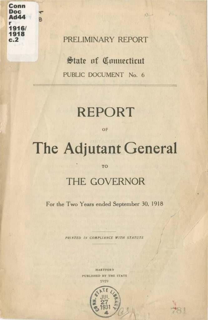 a draft of a report of the adjutant general
