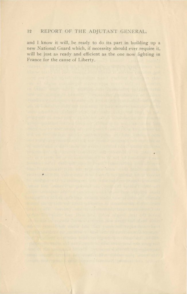 a draft of a report of the adjutant general
