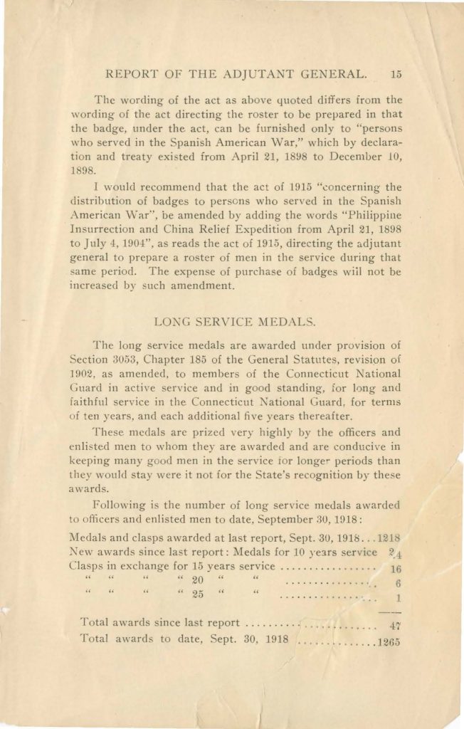 a draft of a report of the adjutant general