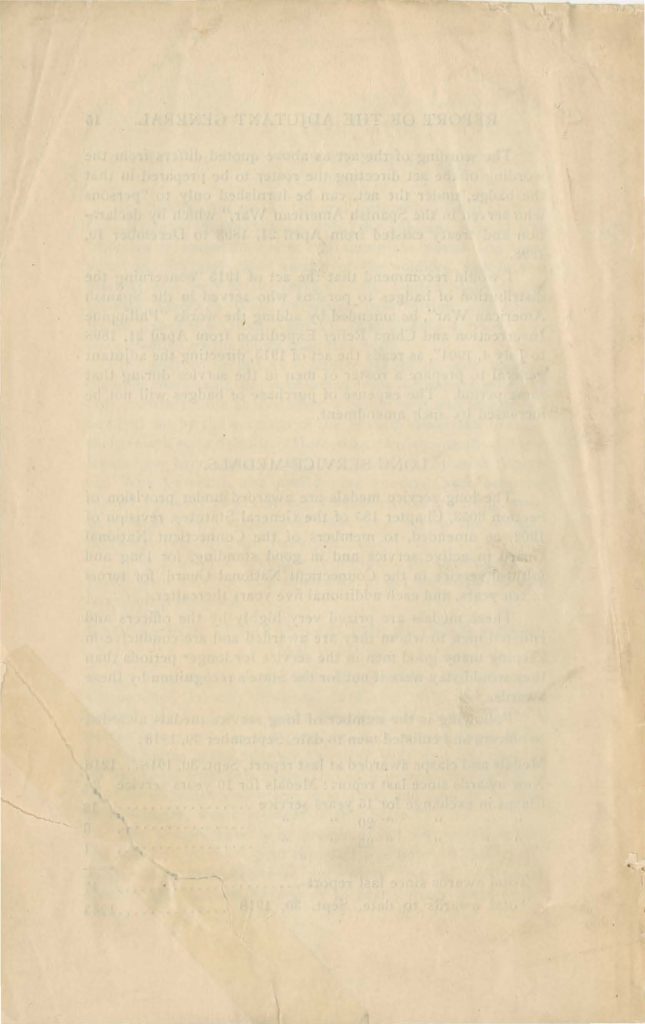 a draft of a report of the adjutant general