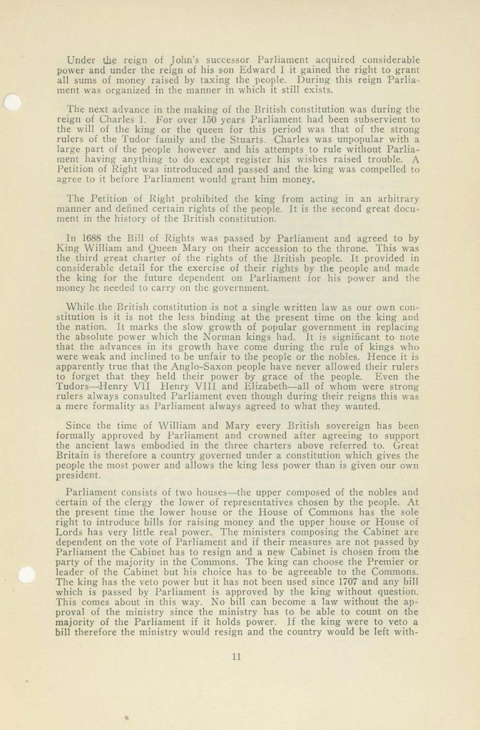 a booklet with selections for readin about the war issued in 1918 by the state board of education