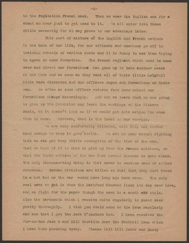 a typewritten letter from sherman green to his mother dated January 13th 1918