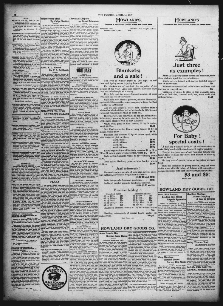 A newspaper clipping