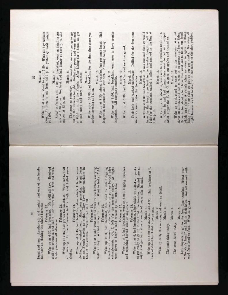 a page from solomon wollman's diary that he kept from september 15, 1917 through july 4, 1918